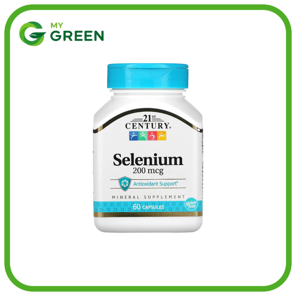 พร้อมส่ง 21st Century Selenium 200 mcg 60 Capsules