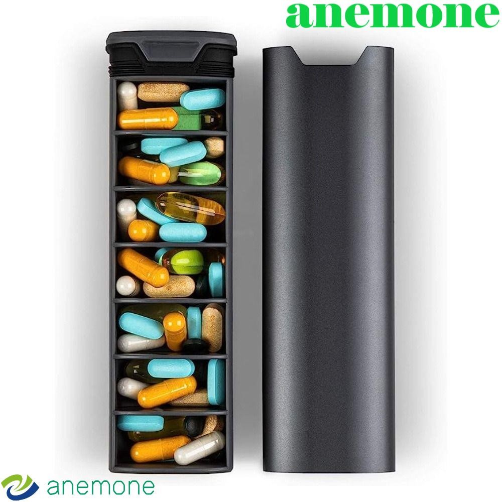 AIMEONE 7 Day Weekly Pill Organizer, คอนเทนเนอร์ยา 7-Grid Vitamin Storage Case, สะดวก Week Mark Reusable แบบพกพาทุกวันกล่องยา Travel