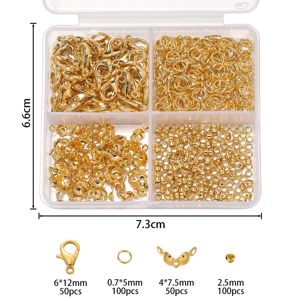 St.kunkka ตะขอกล้ามปู  โลหะผสมสังกะสีเข็มกลัดกุ้งก้ามกรามเครื่องประดับอุปกรณ์เสริมสร้อยคอ 4 ตารางชุดอุปกรณ์เสริมสําหรับ DIY ทําด้วยมือเครื่องประดับทํา - รูปที่ 3