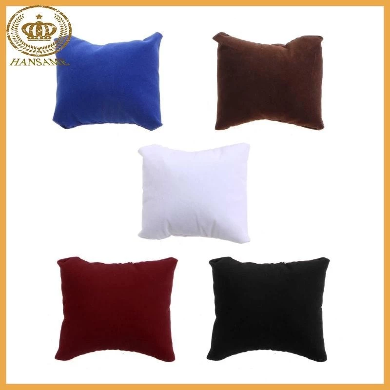 เขา 10 ชิ้นกํามะหยี่สร้อยข้อมือหมอนเครื่องประดับหลากสีหมอนนาฬิกาสร้อยข้อมือเบาะ