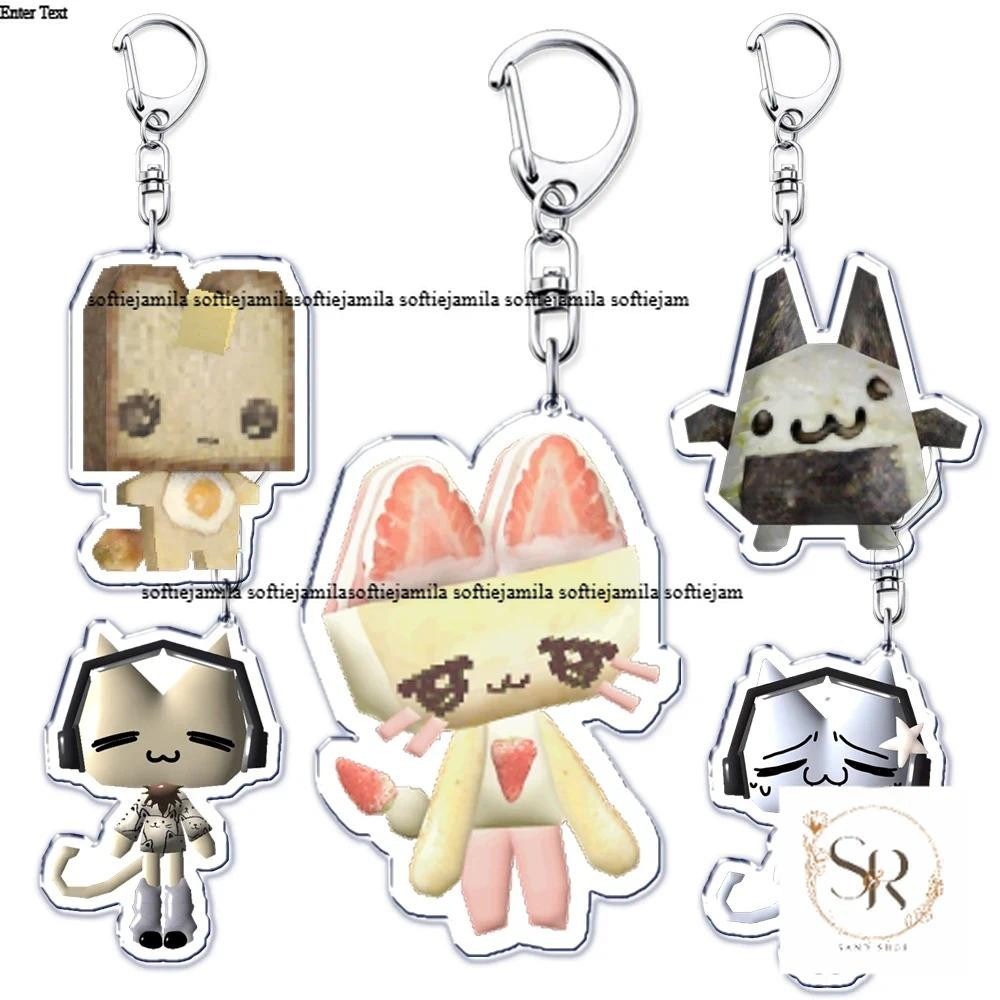 น่ารัก Y2k น่ารักอะนิเมะ Toro Inoue พวงกุญแจ Kawaii Ha4to แมวพวงกุญแจสําหรับกระเป๋า