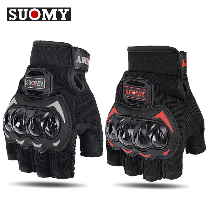 SUOMY Motorcycle Gloves Breathable Half Finger Racing Gloves Outdoor Sports Protection Riding Cross 