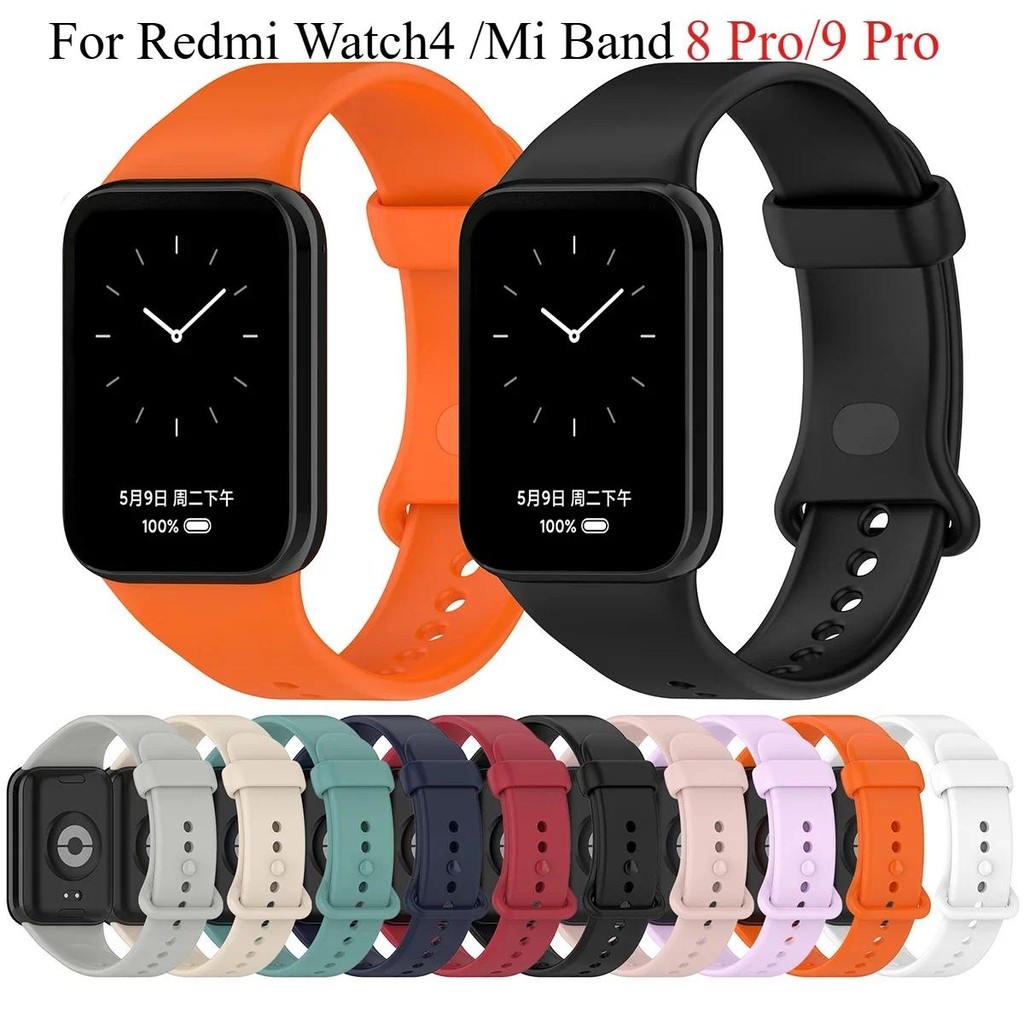 สายซิลิโคนสําหรับ xiaomi mi band 9 pro/8 pro smart watch correa เปลี่ยน redmi watch 4 สาย