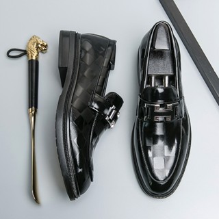 รองเท้าลำลองผู้ชาย แบบสวม หนังแท้ ไม่ลื่น เทรนด์เกาหลี โลฟเฟ…