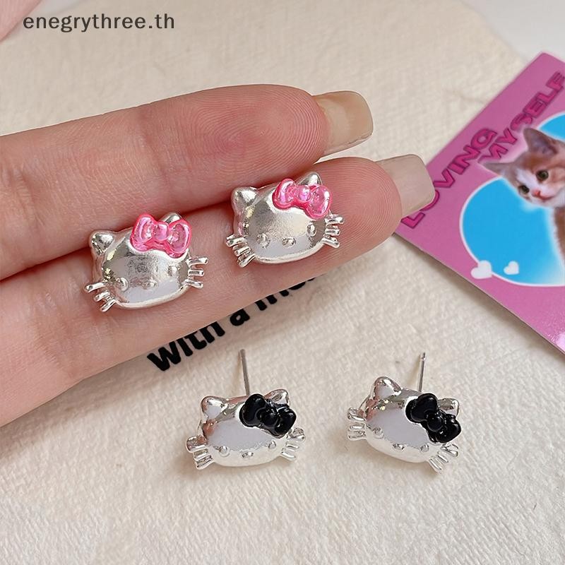 SANRIO ไทย & แฟชั่น น่ารัก ซานริโอ สวัสดี คิตตี้ ต่างหูน่ารักการ์ตูนต่างหูสตั๊ดสําหรับผู้หญิงสาวอินเทรนด์พรรคเครื่องประดับอุปกรณ์เสริมของขวัญ .