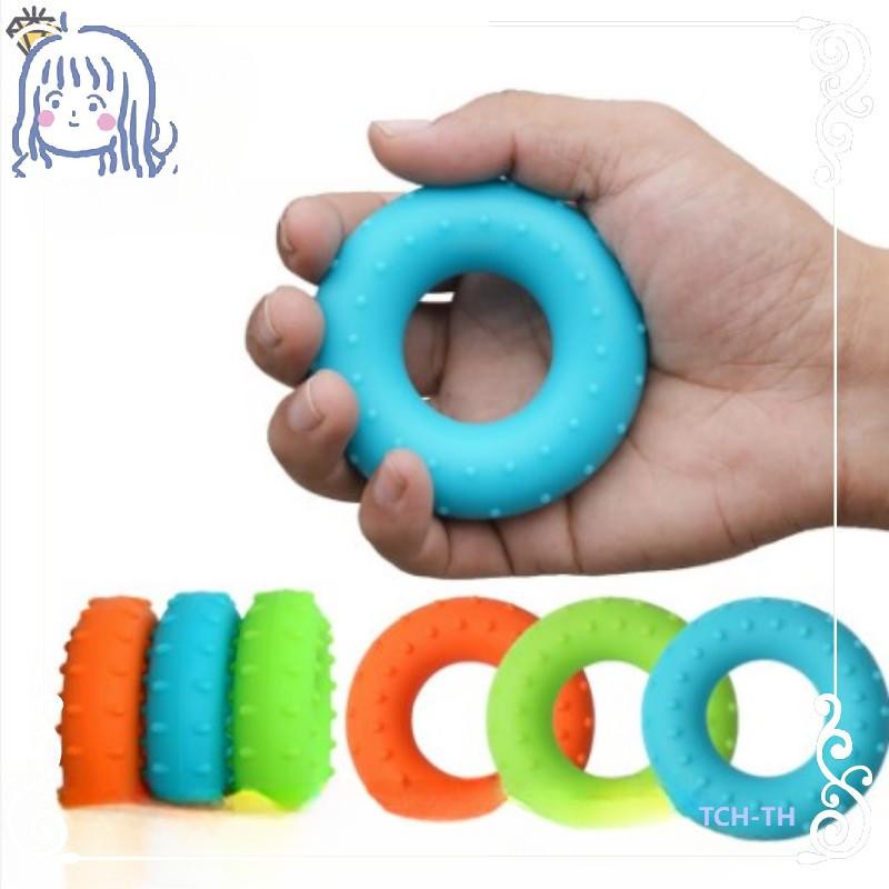 TCHSilica Gel Hand Grip Ring Massage Gym Fitness Muscle Recovery Gripper Finger Heavy Exerciser Strength Trainer