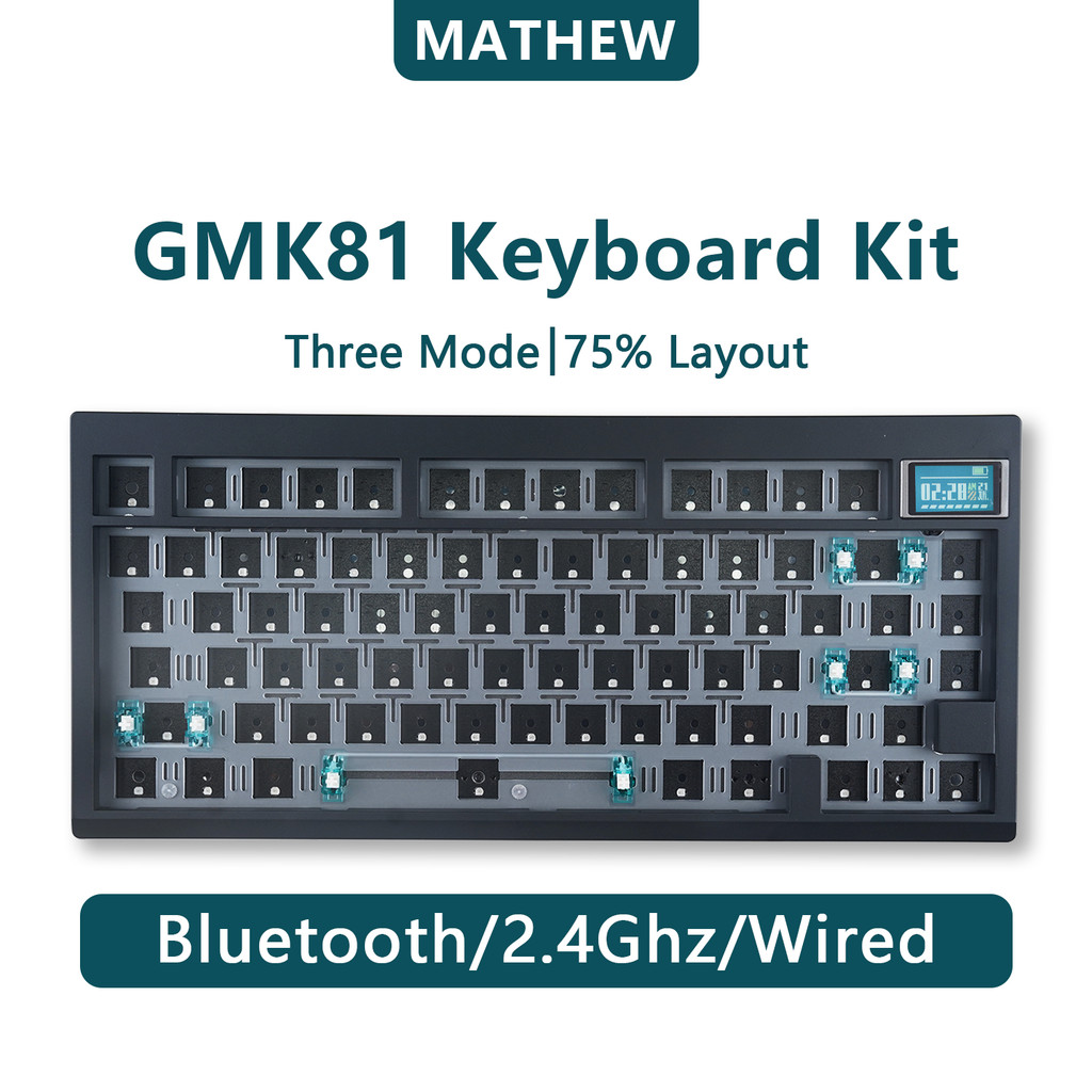 ZUOYA GMK81 Custom Mechanical Keyboard Kit - รองรับ VIA ไร้สาย 3 โหมดแบบถอดเปลี่ยนได้สําหรับ Mac/Win