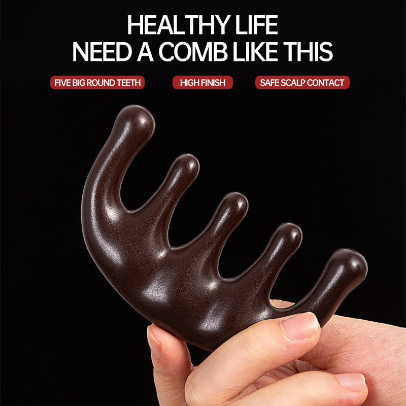 COD❤️ไม้กวางเขากวางนวดหนังศีรษะหวีร่างกายขูดคอขาหกกรงเล็บไม้จันทน์การไหลเวียนโลหิตหวีป้องกันไฟฟ้าสถิตย์-a.one - รูปที่ 5