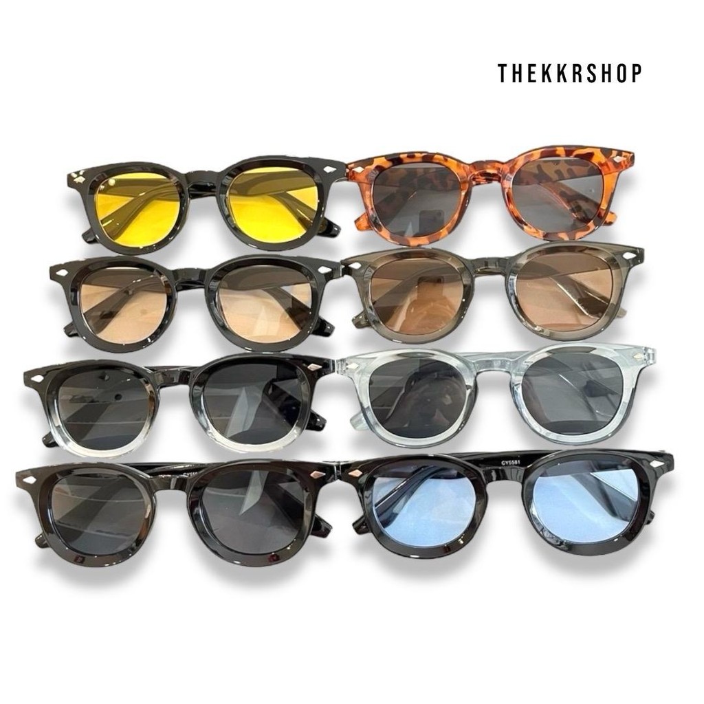 Sunglasses แว่นกันแดดสไตล์วินเทจ CY5581-1 ป้องกันแสงแดด ใช้งานได้ทุกโอกาส น้ำหนักเบาสบาย