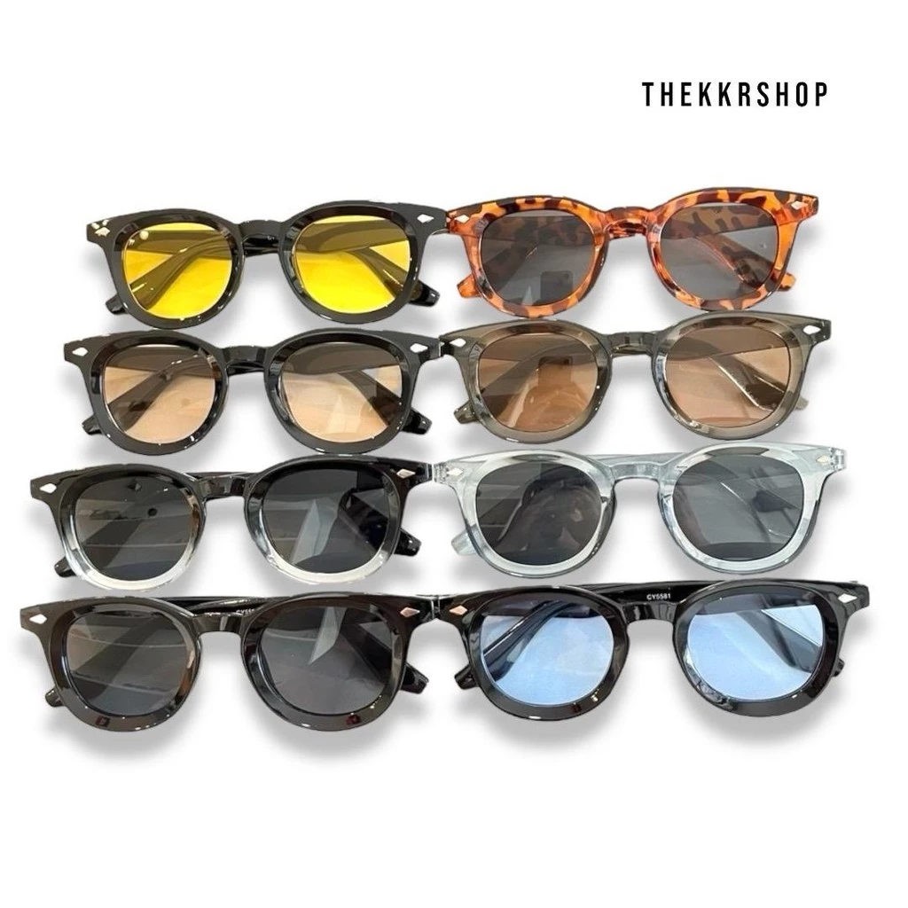 KKR EYEWEAR | Sunglasses แว่นกันแดดสไตล์วินเทจ ป้องกันแสงแดด ใช้งานได้ทุกโอกาส น้ำหนักเบาสบาย CY5581-1