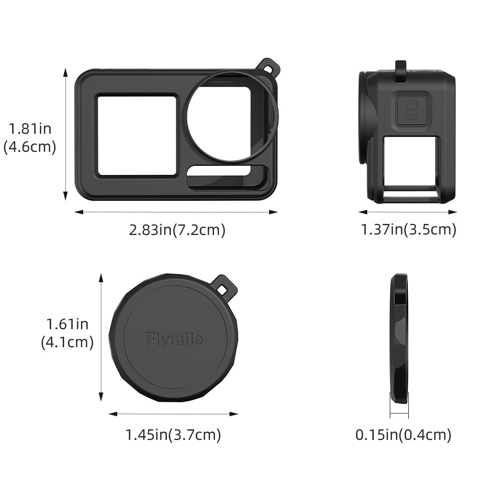 กล้องกีฬาฝาครอบป้องกันสําหรับ DJI Osmo Action 5 Pro ฝาครอบซิลิโคนเลนส์กล้องกีฬา Anti Drop กรณีฝาครอบป้องกัน Osmo Action 5 Pro อุปกรณ์เสริม