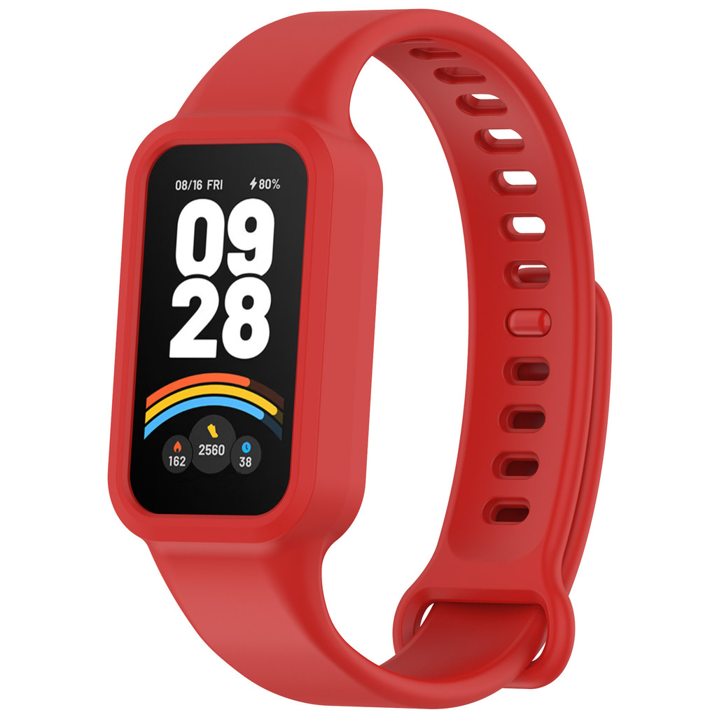 สําหรับ Redmi Band 3 สายรัดซิลิโคนสําหรับ Xiaomi Band 9 Active 12Colors สายรัดข้อมือและเคสป้องกัน