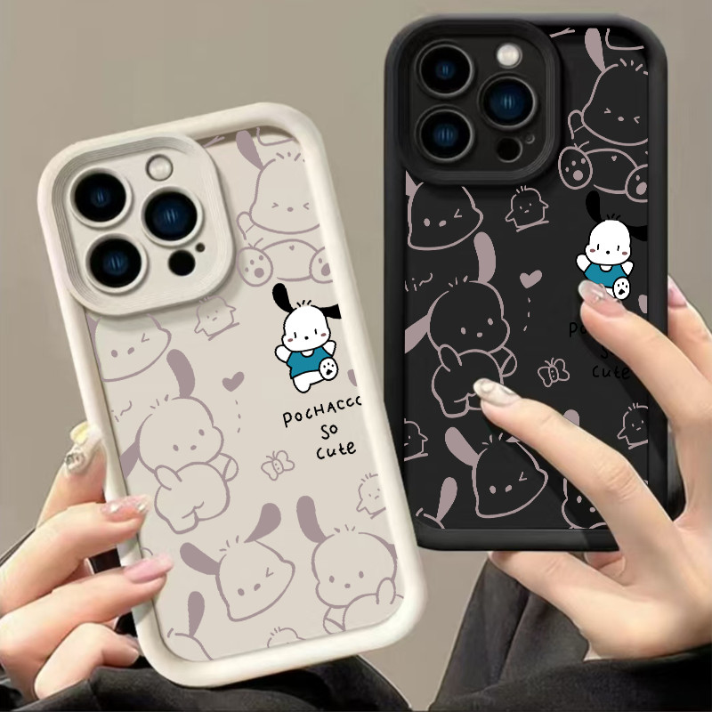 GOOD เคสโทรศัพท์มือถือนิ่ม เคส Pochacco Hello Kitty Labubu น่ารักสำหรับ IPHONE 8 11 13 plus XR 12 7P X/XS 14 15PROMAX
