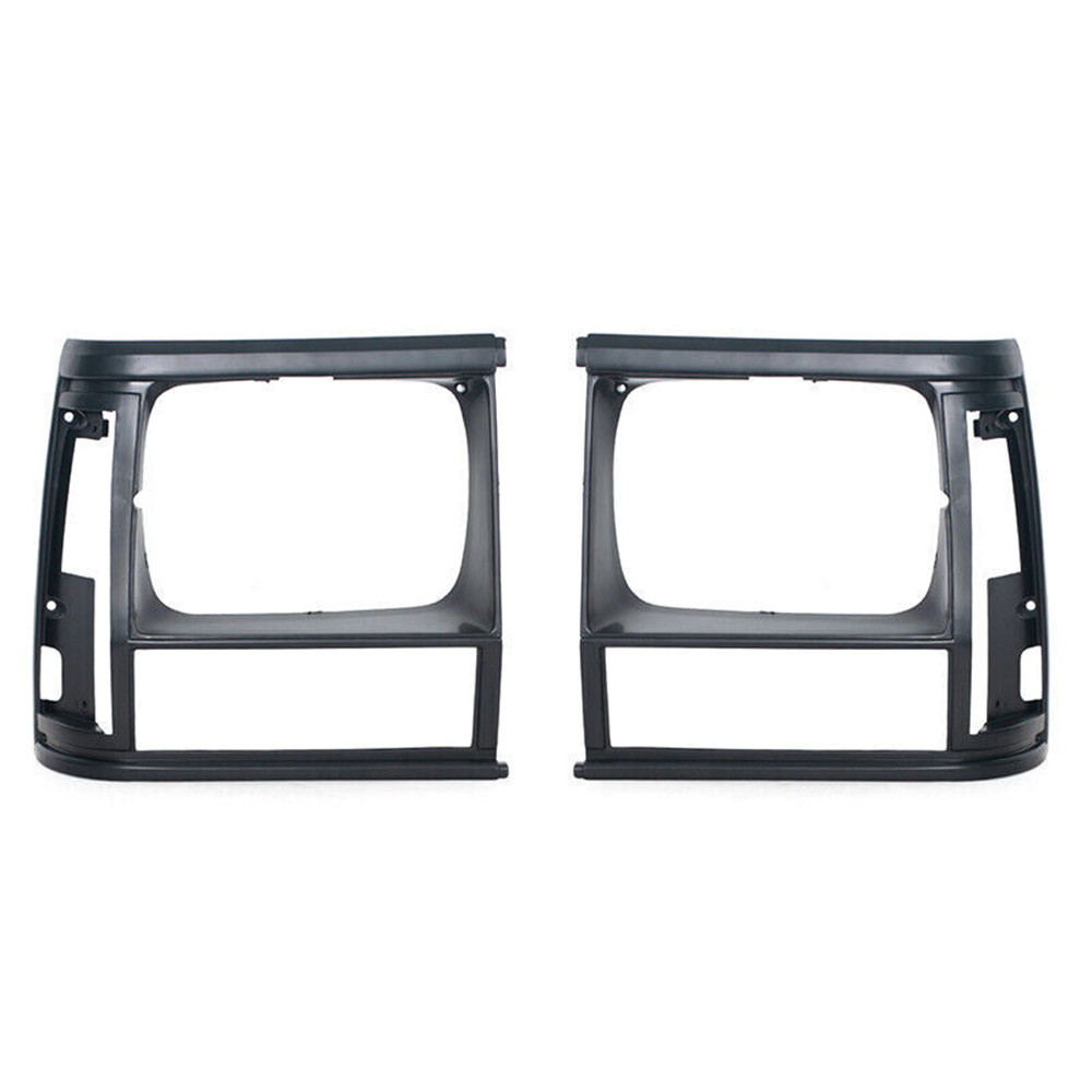 1 คู่ซ้ายและขวาด้านหน้าไฟหน้า Bezel ชุดสีดําสําหรับ Jeep Cherokee 1991-1996