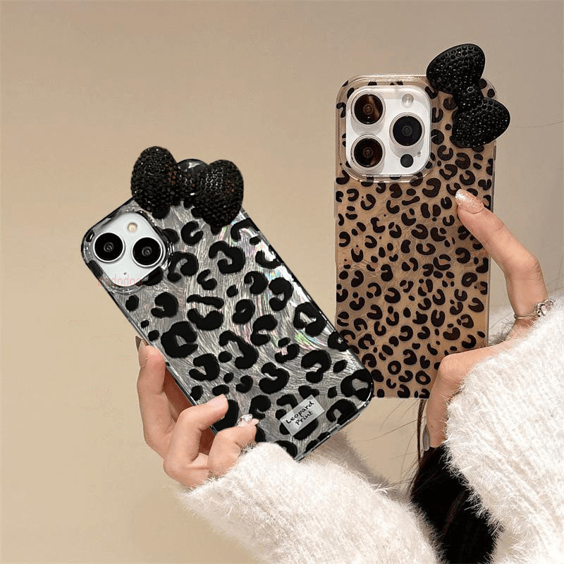 เคส Huawei Honor X9C X7C X5B 200 Pro Magic 4 5G X40 X30 GT X9B X9A X9 X7A X7 X7B X6A X6B X6S X5 X6 X8B X8A 4G X8 Plus Lite Fashion Leopard Print KT Cat 3D Kitty Bow Phone Case Three-dimensional Bear Lanyard Protective Back Cover YS 57
