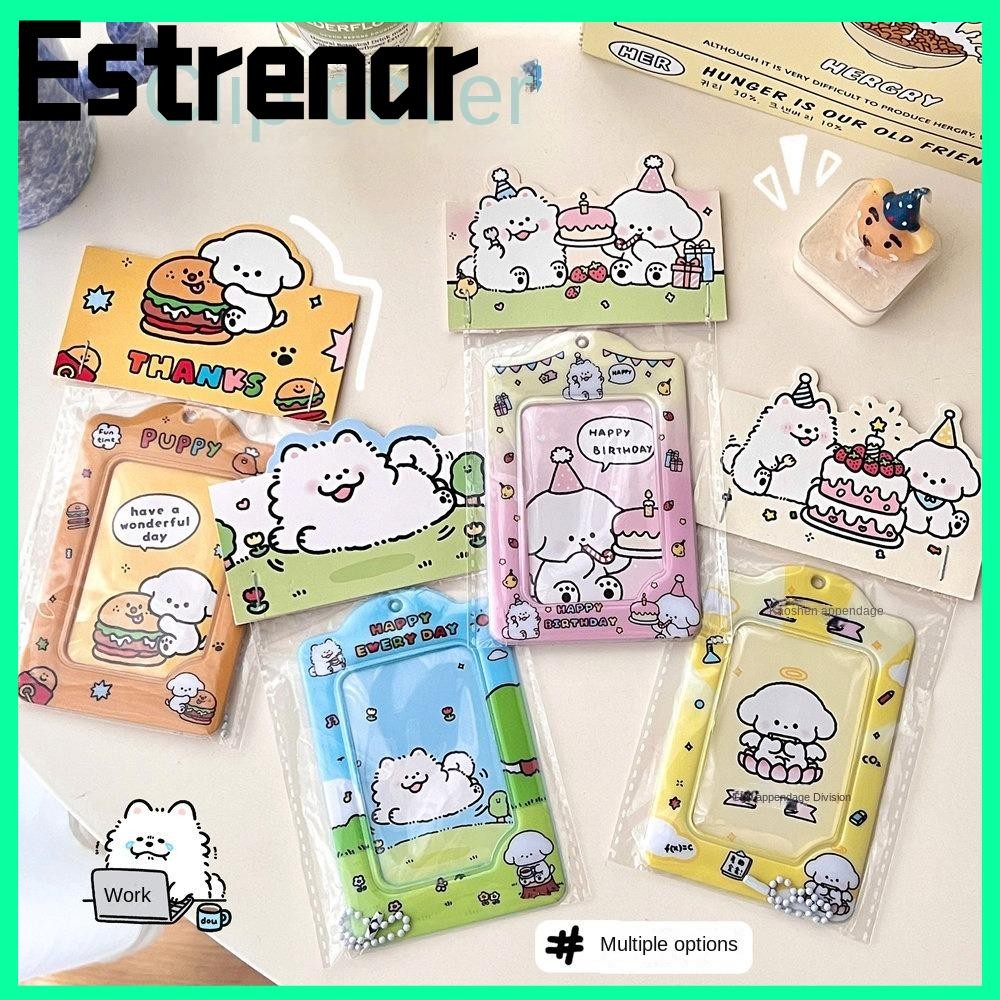 การ์ด ESTRENAR , บัตรรถบัส การป้องกันสุนัขน้อย , บัตรอาหารน่ารัก บัตรประจําตัว Love Bean Photo Photo Photo Photo Photocard Holder Girl