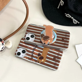 Huiwanju การ์ตูนลายดัชชุนเหมาะสําหรับ iphone16promax เคสโทรศัพท์มือถือ apple 13 ใหม่ 15promax วงเล็บดูดแม่เหล็ก 14 ผู้หญิง 11 สร้างสรรค์ 16 ป้องกันการตก