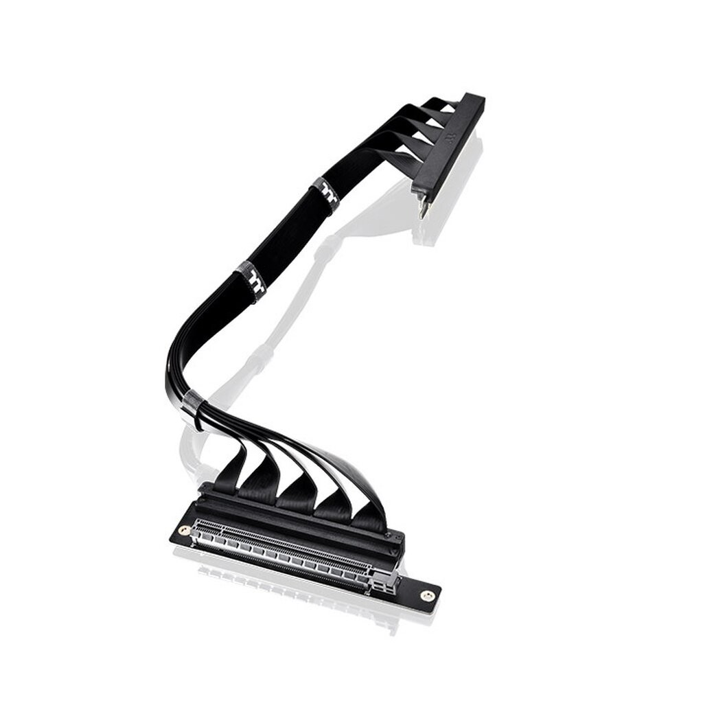 Thermaltake TT Premium PCI-E 4.0 Dual 90 Degree Riser Cable 400mm Black AC-077-CO1OTN-C1