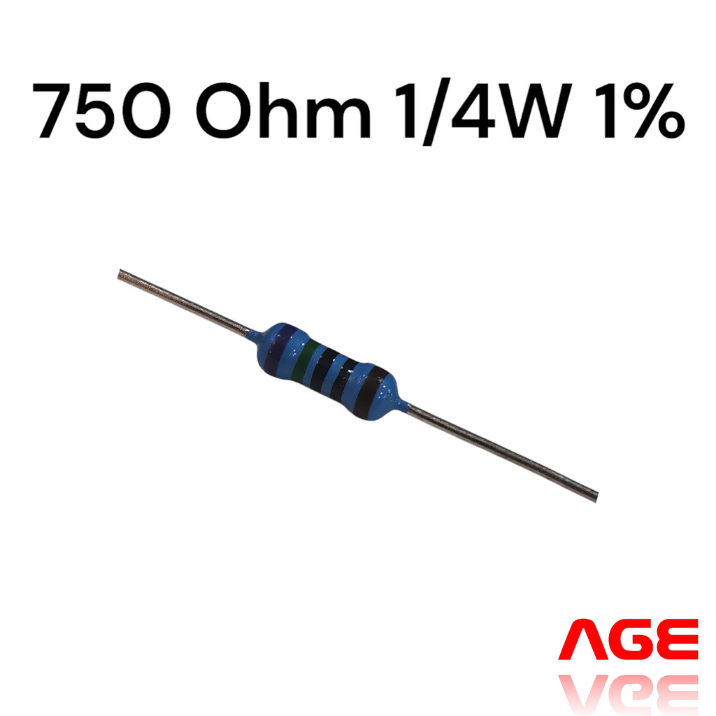 750 Ohm 1/4W 1% Resistor