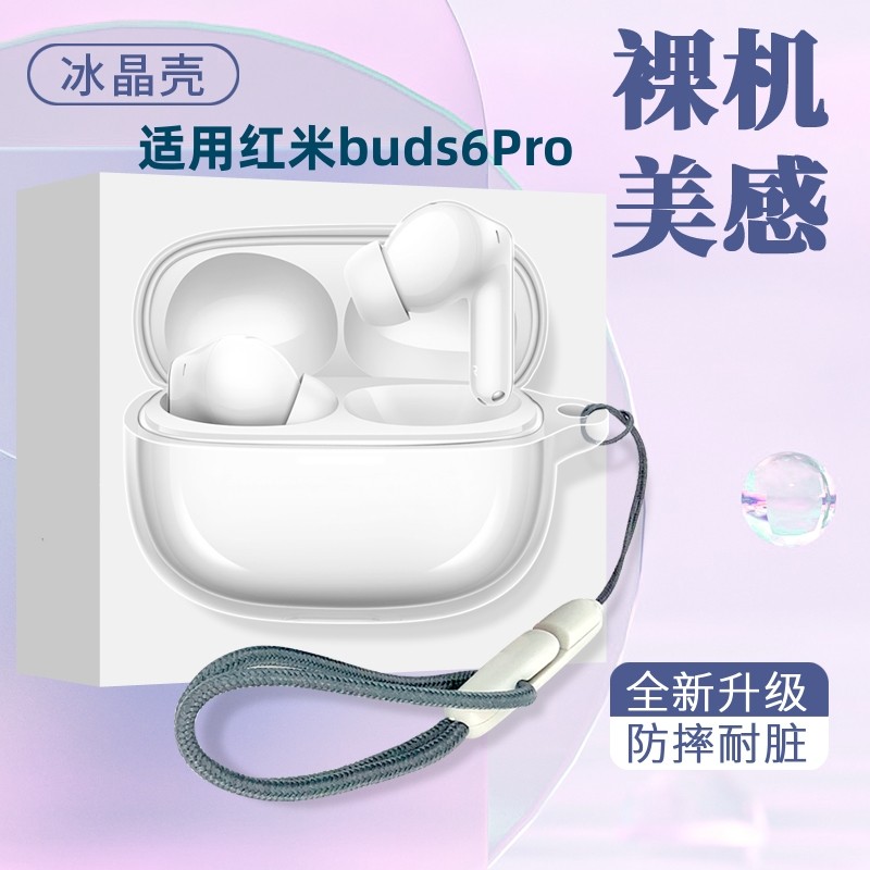 สําหรับ Xiaomi Redmi buds 4 5 6 Pro Lite Active Case Transpent หูฟังฝาครอบป้องกัน Redmi buds 6S TPU นุ่ม