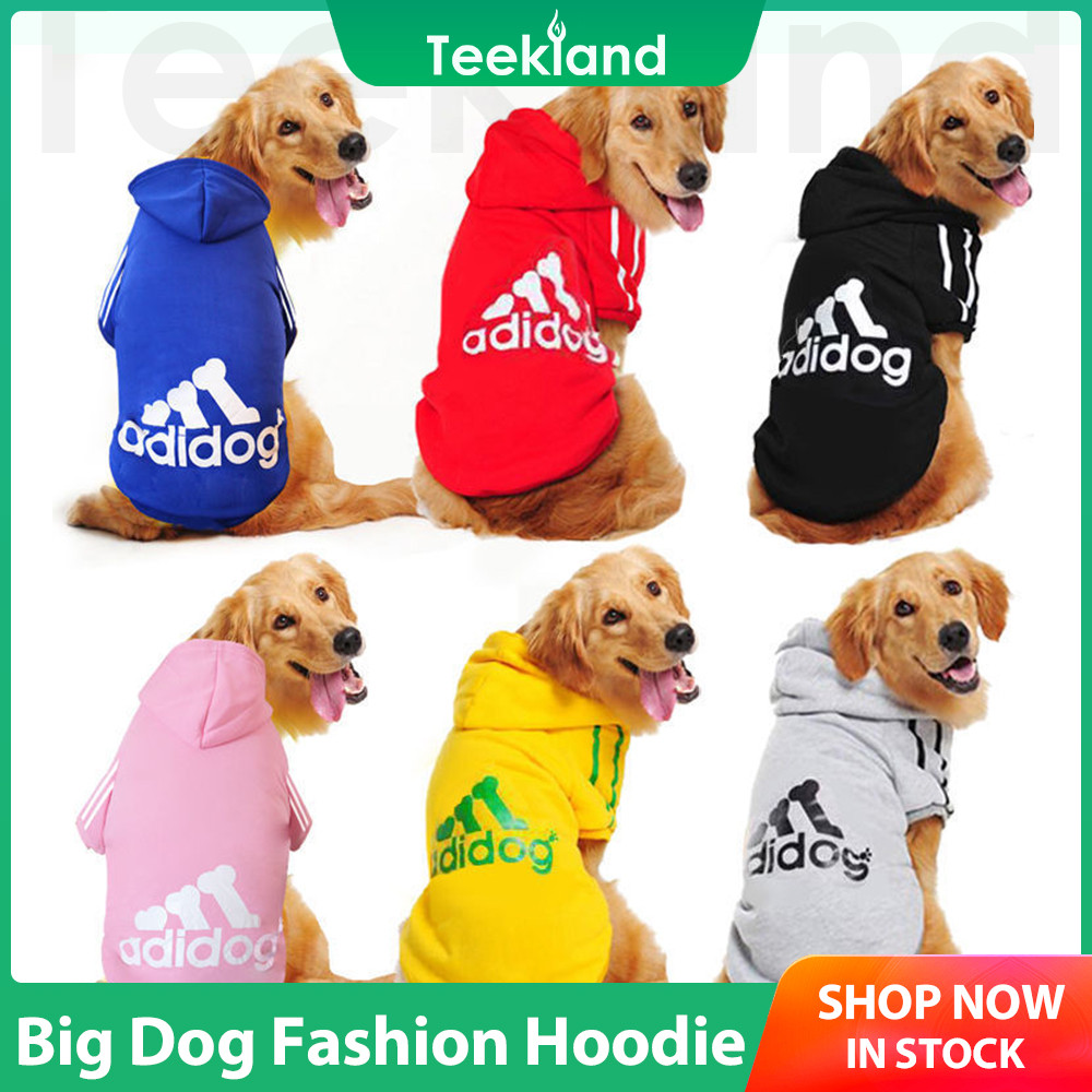 Teekland Adidog เสื้อผ้าสัตว์เลี้ยงเสื้อผ้าปีใหม่เทศกาลสีแดงจีนเหมาะสําหรับสุนัขขนาดใหญ่แฟชั่นกีฬาสไ