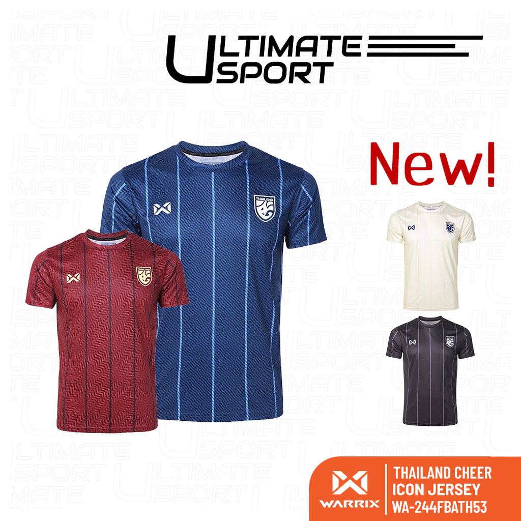 WARRIX Cheer Icon Jersey เสื้อเชียร์คอกลมทีมชาติไทย แขนสั้น ใส่สบาย ระบายอากาศได้ดี (WA-244FBATH53)