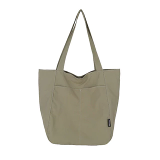 ญี่ปุ่น Minimalist Nylon Crossbody Bag แฟชั่นสไตล์ใหม่ Casual อเนกประสงค์ไหล่ความจุขนาดใหญ่สีทึบอินเทรนด์ Tote