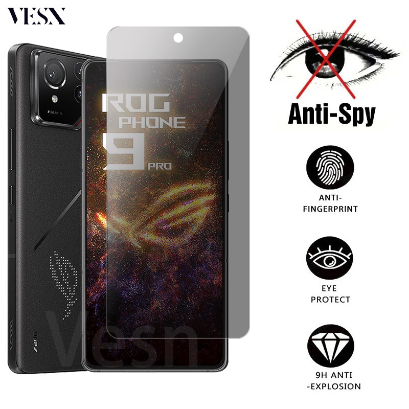 ฟิล์มกระจก ฟิล์มกันเสือก กันมอง ASUS ROG Phone 9 8 Pro Zenfone 11 Ultra 5G 2024