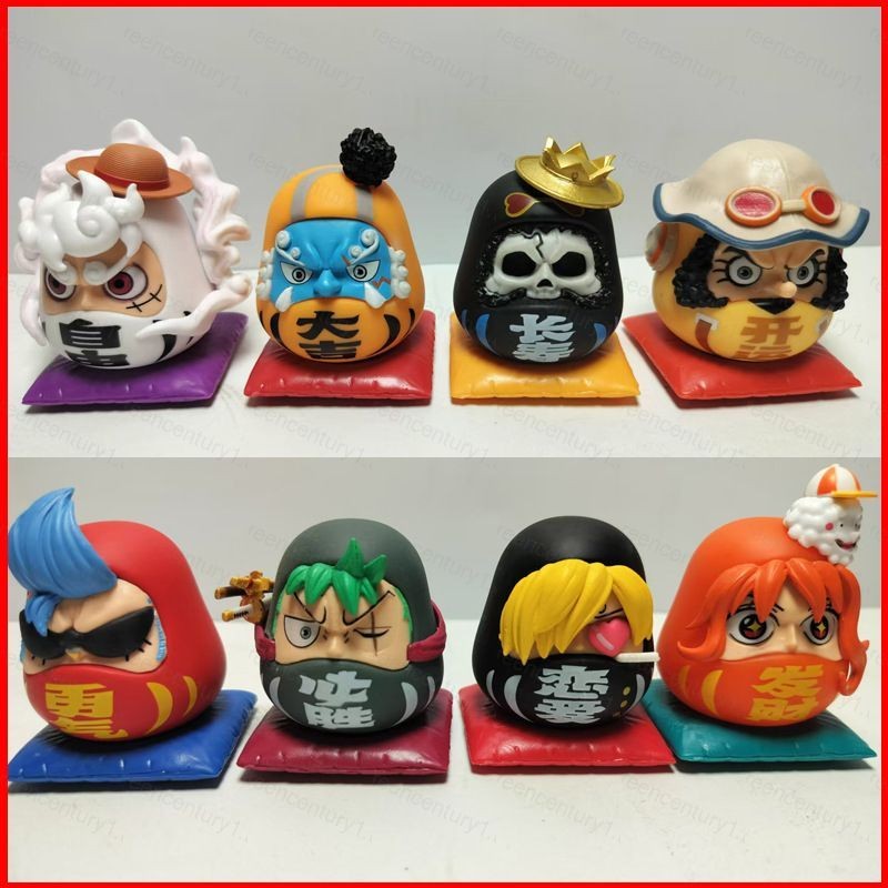 Ys 8 ชิ้น ONE PIECE Action Figure Nami Burukku Zoro Shanks อธิษฐานธรรมไข่ตุ๊กตาของเล่นเครื่องประดับ