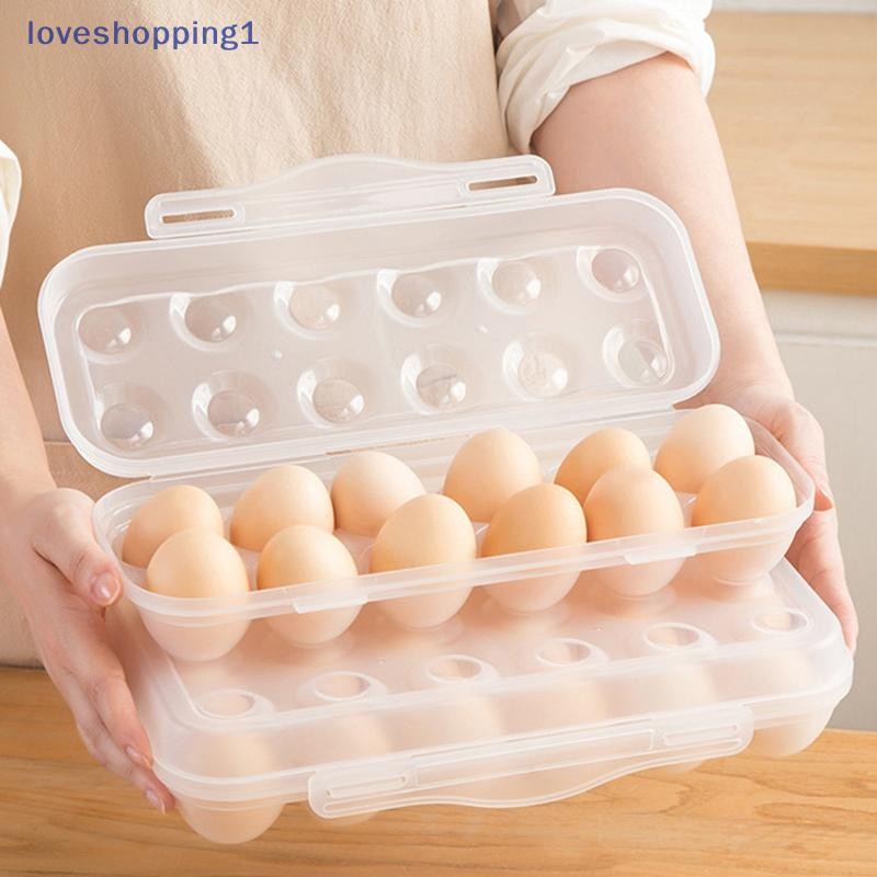[Love shopping] กล่องเก็บไข่พร้อมฝาปิด ตู้เย็นในครัว กล่องใส่ไข่ กล่องเก็บไข่ในบ้าน