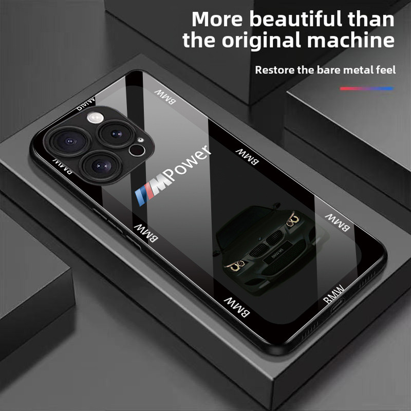 BMW Tempered Class Case สําหรับ Realme 12pro 11 Pro + Realme C30 C55 c53 c67 c65 c2 C11 C15C20 C21 C