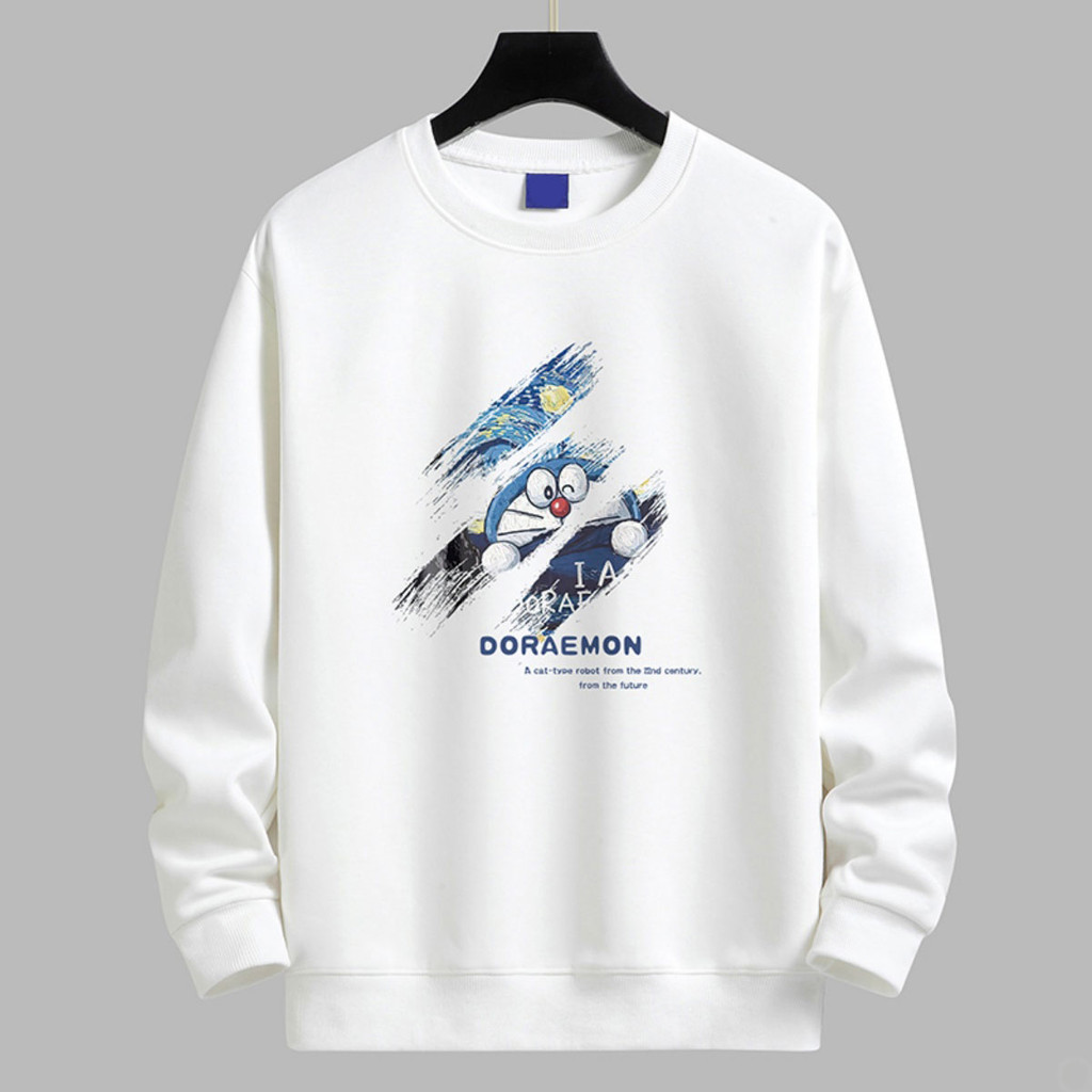 （พร้อมส่งจากกรุงเทพ） เสื้อกันหนาวแขนยาว เสื้อยืดคอกลมพิมพ์ลาย เสื้อเชิ้ตลำลองทรงหลวมใส่สบาย การ์ตูน M-XXXL