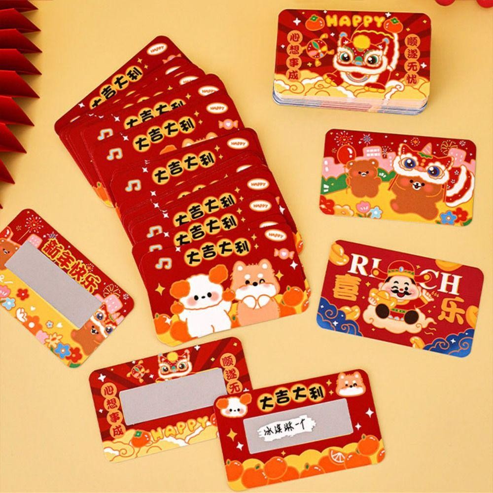 MXMIO การ์ดขูด 60 ชิ้น, ตั๋วบัตรกํานัล DIY, แฟชั่น 60 ชิ้นเกมปาร์ตี้การ์ตูนเซอร์ไพรส์การ์ดโชคดีของขวัญรางวัล - รูปที่ 3