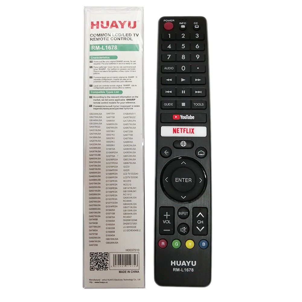 GB346WJSA รีโมทคอนโทรลใหม่สําหรับ Sharp LCD/LED TV สําหรับ GB346WJSA GA455WJSA G1078PESA GA007BGZZ G
