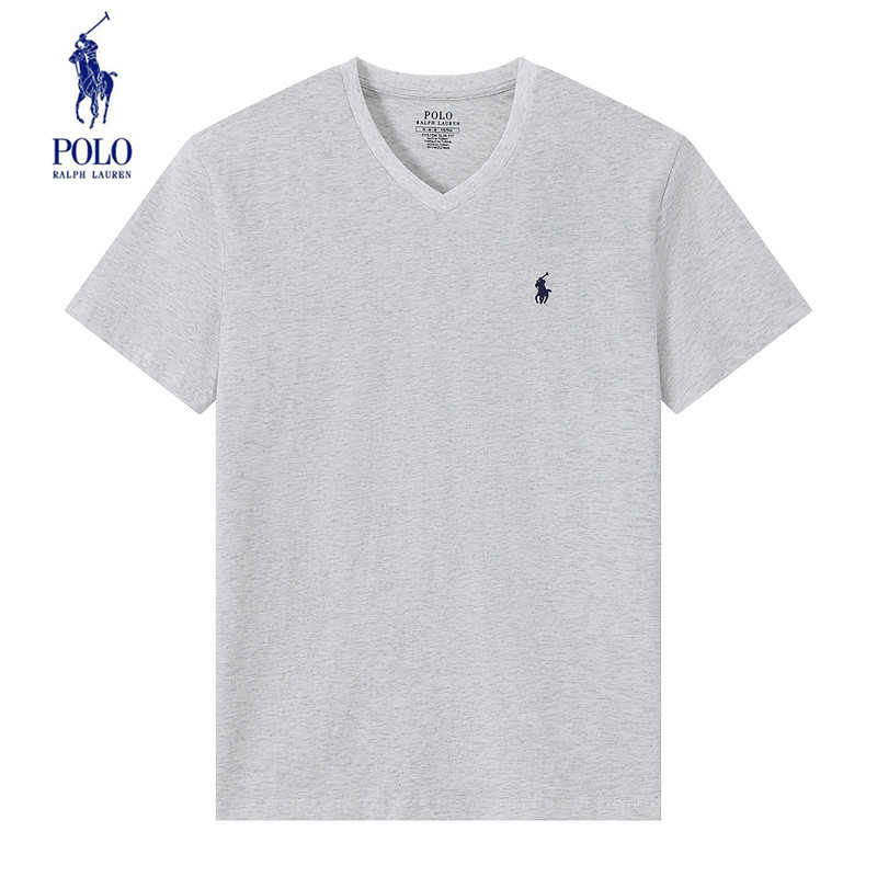 Polo Ralph Lauren เสื้อยืดผ้าฝ้ายแขนสั้นสำหรับผู้ชาย ออกแบบสำหรับฤดูร้อน