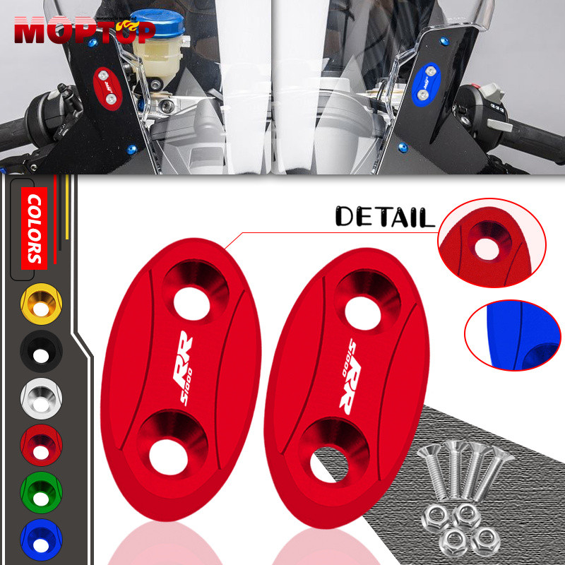 ใหม่ รถจักรยานยนต์ CNC กระจกมองหลังสําหรับ S 1000RR 2009-2018 กระจกกําจัดหมวก