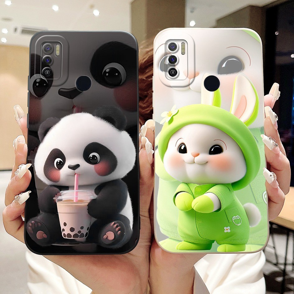 สําหรับ Tecno Spark 5 Air KD6a กรณีน่ารัก Panda กระต่ายซิลิโคนเหลวเลนส์ป้องกันสําหรับ Tecno Spark 6 Air KE6 KE6j ปลอก