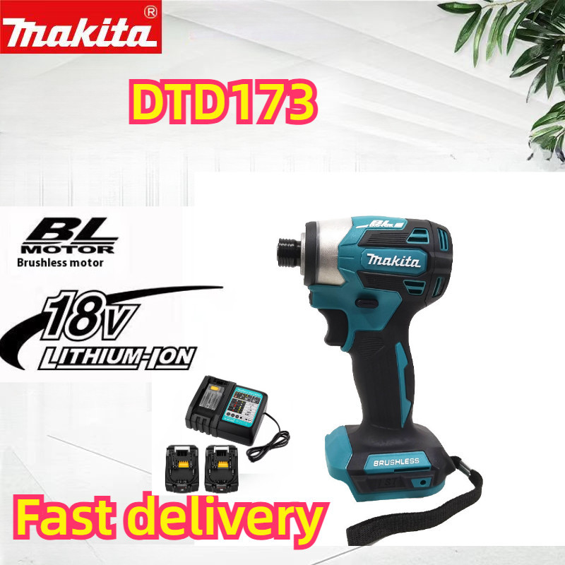 เหมาะสําหรับ ดู 18โวลต์แบตเตอรี่ชาร์จ173ไขควงประแจสว่านไฟฟ้าไขควงdtd173ไขควงหลายสีให้เลือกขั้นตอนเกียร์ ไม่มีแปรง แบตเตอรี่ลิเธียมไขควงไฟฟ้าชุด,ชิปค้างคาว