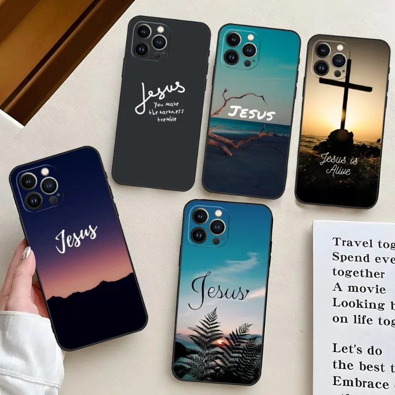 Verse Of The Christian Bible Jesus เคสโทรศัพท์สําหรับ Iphone 15 Pro Max 14 Mini 13 12 11 X Xr Xs 6 15 7 8 Plus ปกหลัง kz0
