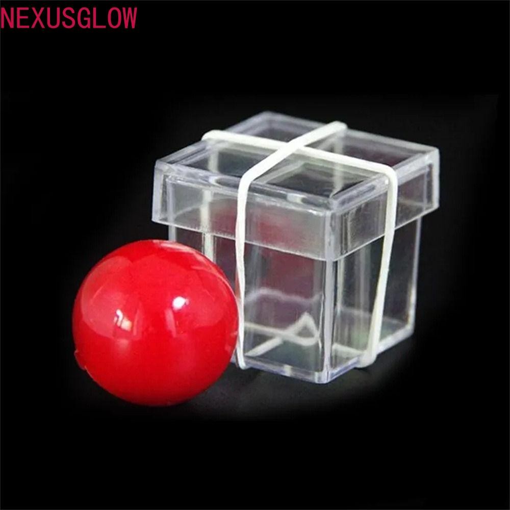 Nexusglow Ball Penetrate กล่อง, อุปกรณ์มายากล Props Gimmick Clear Ball ผ่านกล่อง, อุปกรณ์พลาสติก Illusion Mentalism Tricks ของเล่น