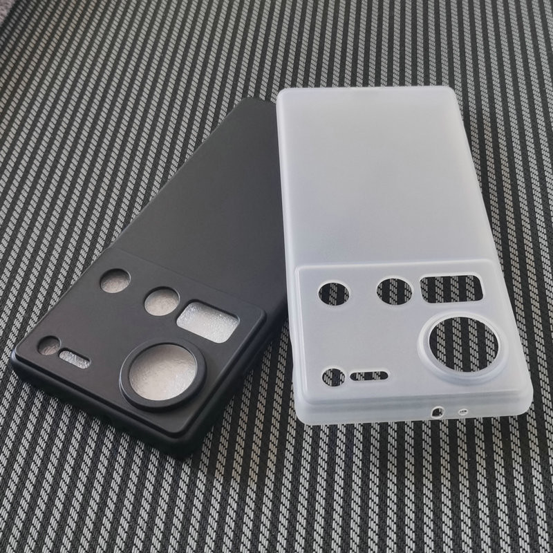 2 ชิ้นเคสโทรศัพท์สําหรับ ZTE Nubia Z70 Ultra กรณีปกหลังสําหรับ Nubia Z70Ultra Frosted โปร่งใสสีดํา S