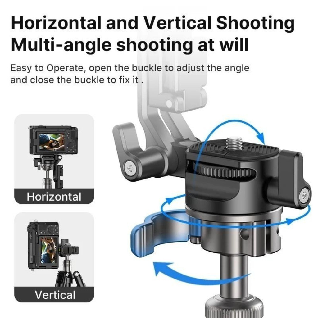 Ulanzi MT63 ขาตั้งกล้องมินิ Portable Tripod หมุน 360 องศา พกพา ใช้มือถือ กล้อง ไมค์ ไฟ LED แข็งแรง ทนทาน