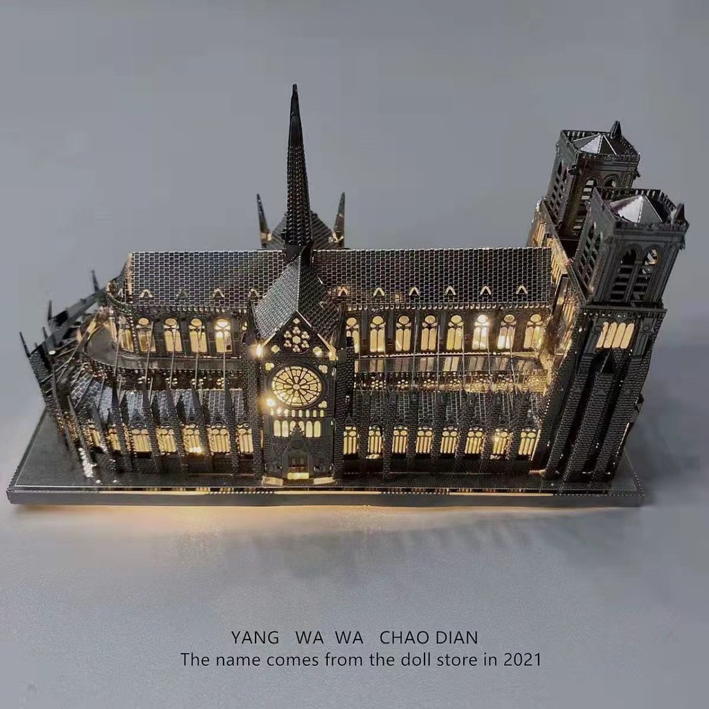 เลโก้บล็อกตัวต่อกันแมรี่เวอร์จิ้นในปารีส!3d สามมิติปริศนาโลหะ DIY ปริศนาทําด้วยมือประกอบของเล่น ราคา ถูกที่สุด ดีลบีเคเค แกลเลอรีภาพที่ 4