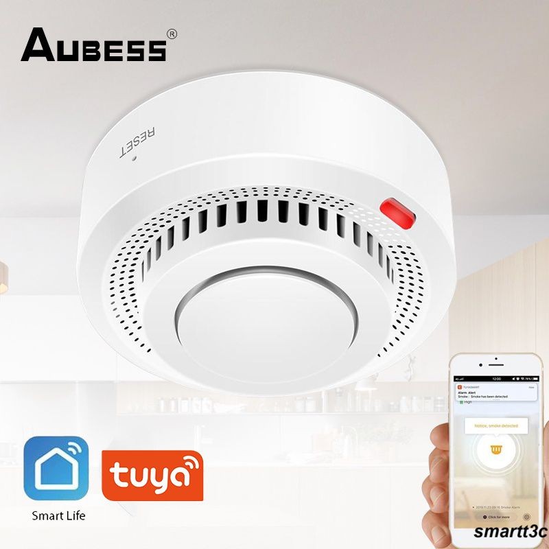 Ready Smoke Alarm Home Security System Smart Life Tuya Fire Sensor Detector Smart Home App Remote  C
