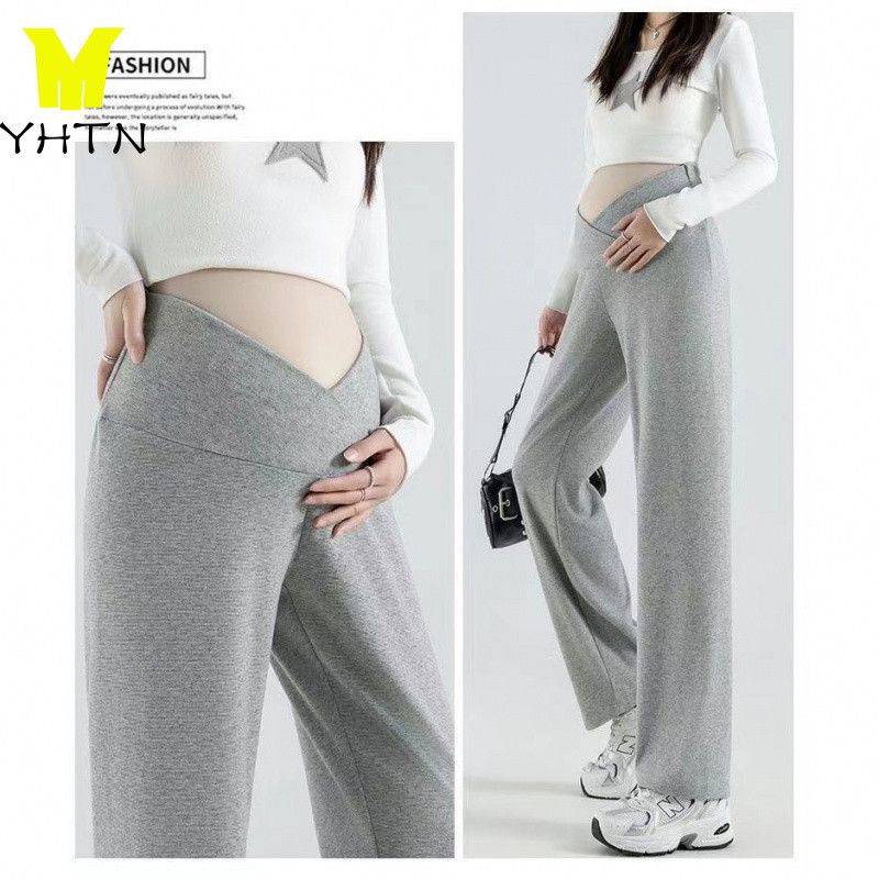 YHTN กางเกงคนท้อง สินค้าใหม่ ใส่สบาย กางเกงคนท้องเอวต่ํา ยืดหยุ่น แฟชั่น สวย กางเกงขายาว รหัสใหญ่ คุณภาพสูง คนท้องทํางาน
