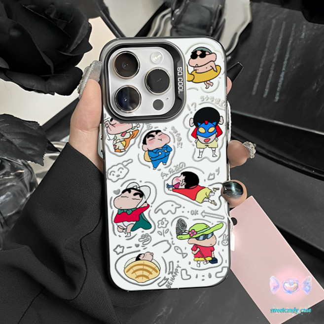 เคสแข็งคุณภาพ เคสชินชานน่ารัก for IPhone 13 12 7Plus 14 15 11 16 Pro Max 8Plus XR XS Max SE เคสไอโฟน11 เคสไอโฟน13