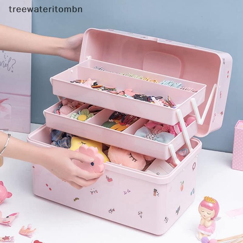 Tt แบบพกพาอุปกรณ์เสริมผมกล่องเก็บเด็กเชือก Hairpin ยางรัด Dressing เครื่องประดับกรณีห้องนอน mbn