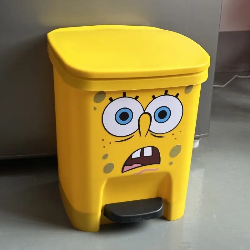 ถังน่ารักครัวห้องน้ําพร้อมอิโมจิ SpongeBob SquarePants 15 แบบ พร้อมส่ง