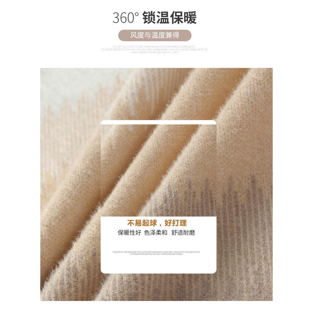 เลียนแบบ Mink ขนแกะเสื้อกันหนาวฤดูใบไม้ร่วงฤดูหนาวหลวม Slimmer ดูนุ่มสบายหนาล็อคอุณหภูมิใน ราคา ถูกที่สุด ดีลบีเคเค แกลเลอรีภาพที่ 7