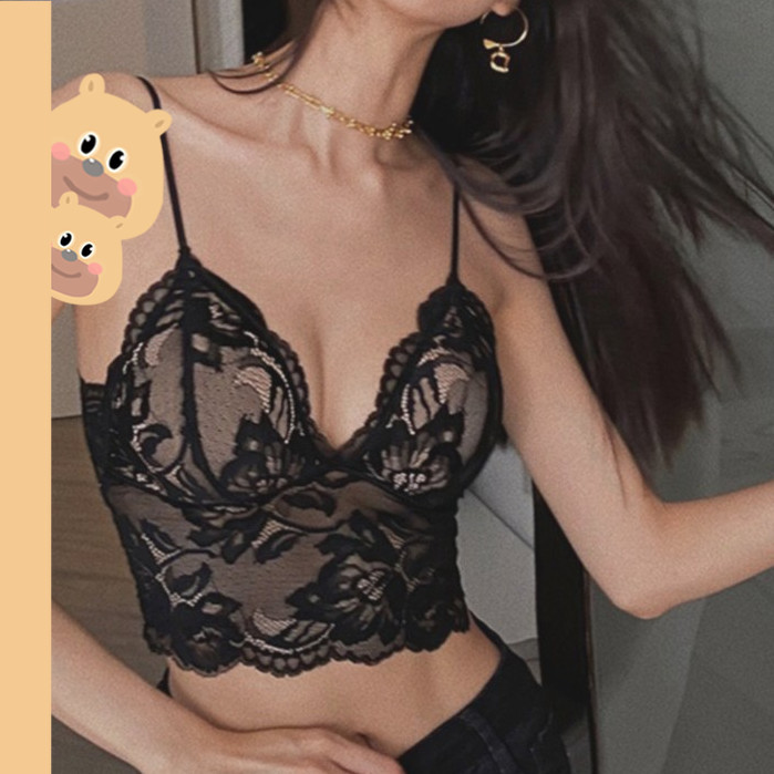 🎀bearbra🎀ชุดคอร์เซ็ท ชุดชั้นในลายลูกไม้ผ้าซีทรู เซ็กซี่ ใส่สบาย รุ่น เสื้อใน พร้อมส่ง